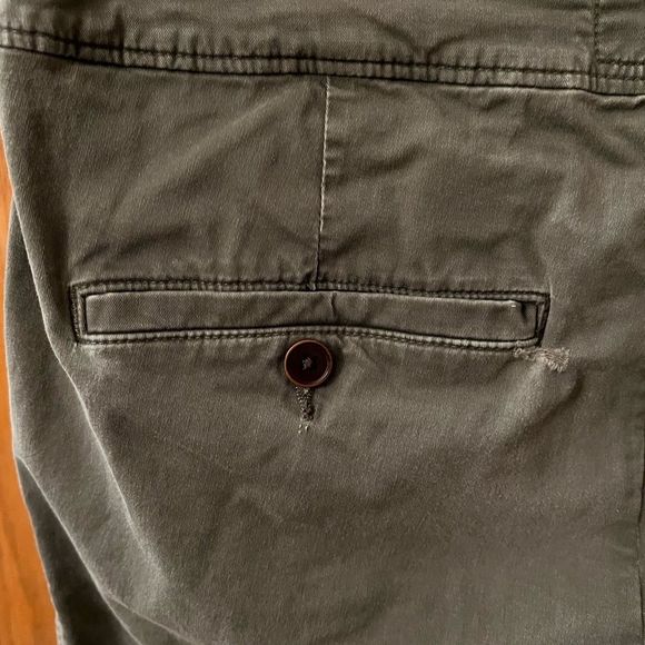 Abercrombie & Fitch Rustin Athletic Slim Stretch Pants - olive green (29W X 32L) - Picture 6 of 7